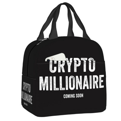 Bitcoin Eats Dollar Kutija za ručak Žene Novčanik za kriptovalute Termalni hladnjak Torba za ručak s izolacijom za djecu Dječje školske torbe za piknik