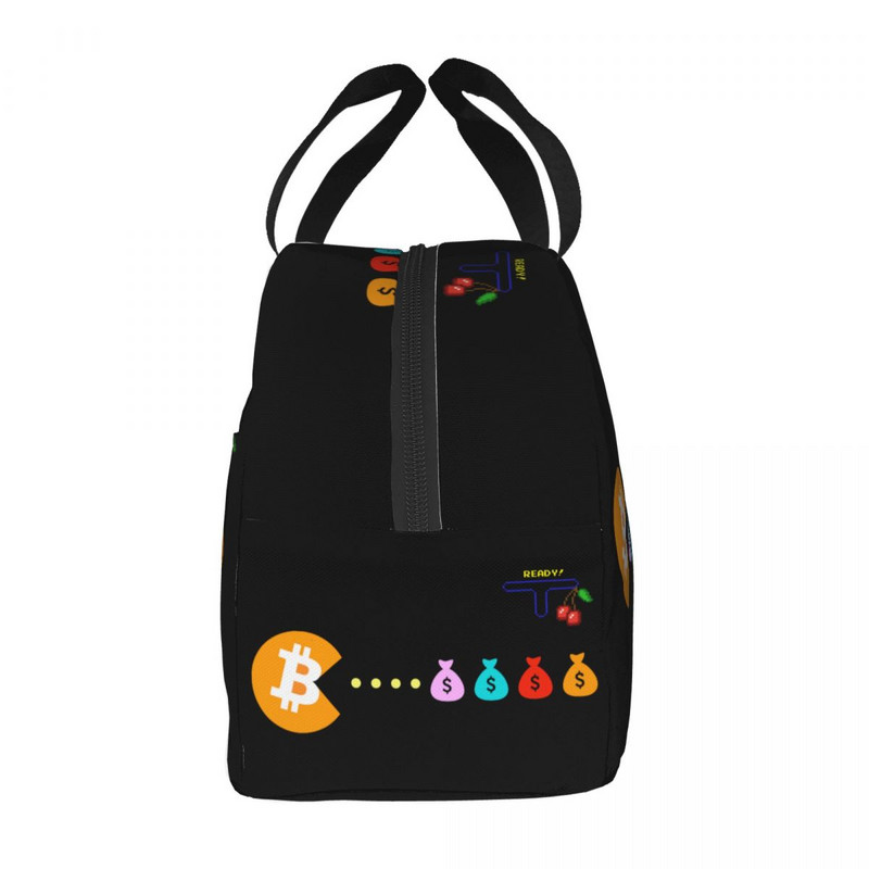 Bitcoin Eats Dollar Kutija za ručak Žene Novčanik za kriptovalute Termalni hladnjak Torba za ručak s izolacijom za djecu Dječje školske torbe za piknik
