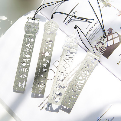 Cute Kawaii Creative Horse Birdcage Hollow Metal Σελιδοδείκτης χάρακα για παιδιά Μαθητικό δώρο Σχολικά είδη Δωρεάν αποστολή