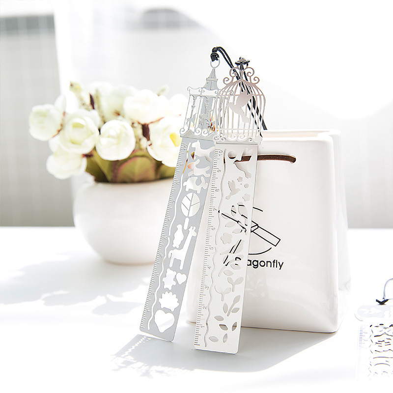 Mielas Kawaii Creative Horse paukščių narvas tuščiaviduris metalinis žymeklio liniuotė vaikams, dovanos mokiniams, nemokamas pristatymas