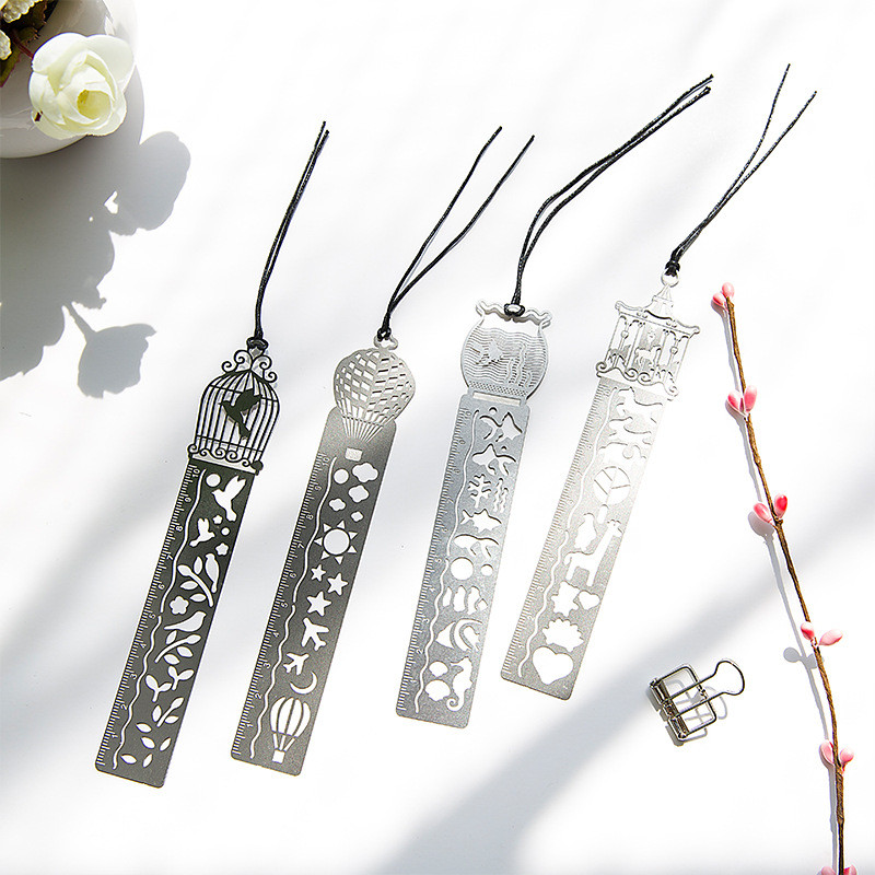 Mielas Kawaii Creative Horse paukščių narvas tuščiaviduris metalinis žymeklio liniuotė vaikams, dovanos mokiniams, nemokamas pristatymas