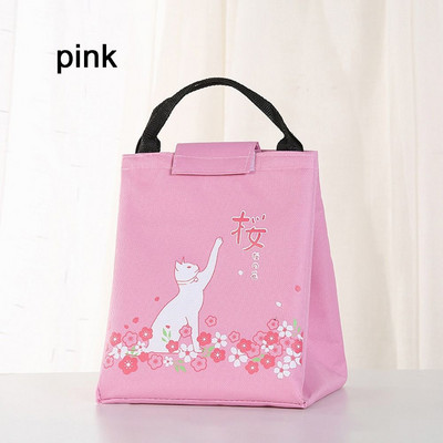 Slatka crtana mačka, dijete, student, putna torba za pohranu, hladnjak, torba za ručak, izolirana termo torba, organizator doručka, kutija za ručak