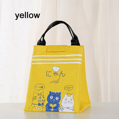 Slatka crtana mačka, dijete, student, putna torba za pohranu, hladnjak, torba za ručak, izolirana termo torba, organizator doručka, kutija za ručak