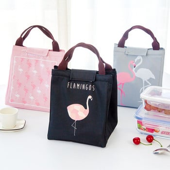 YUECIMIE Flamingo Tote Thermal Bag Μαύρη αδιάβροχη Oxford Beach Lunch Bag Food Picnic Bolsa Termica Γυναικείες ανδρικές τσάντες ψυγείου Νέα