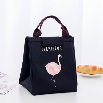 YUECIMIE Flamingo Tote Thermal Bag Μαύρη αδιάβροχη Oxford Beach Lunch Bag Food Picnic Bolsa Termica Γυναικείες ανδρικές τσάντες ψυγείου Νέα