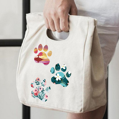 Modes zīmols Print Tote Izolācijas pusdienu soma Mājīga ceļojumu pārnēsājama liela ietilpība termiskā pusdienu soma Rokassomas Ikdienas audekla somas