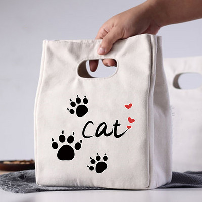 Modes zīmols Print Tote Izolācijas pusdienu soma Mājīga ceļojumu pārnēsājama liela ietilpība termiskā pusdienu soma Rokassomas Ikdienas audekla somas