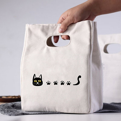 Modes zīmols Print Tote Izolācijas pusdienu soma Mājīga ceļojumu pārnēsājama liela ietilpība termiskā pusdienu soma Rokassomas Ikdienas audekla somas