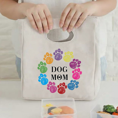 Modes zīmols Print Tote Izolācijas pusdienu soma Mājīga ceļojumu pārnēsājama liela ietilpība termiskā pusdienu soma Rokassomas Ikdienas audekla somas