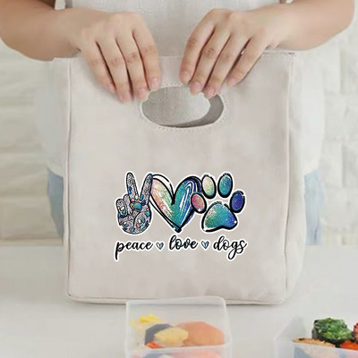 Modes zīmols Print Tote Izolācijas pusdienu soma Mājīga ceļojumu pārnēsājama liela ietilpība termiskā pusdienu soma Rokassomas Ikdienas audekla somas