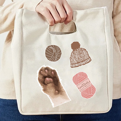 Modes zīmols Print Tote Izolācijas pusdienu soma Mājīga ceļojumu pārnēsājama liela ietilpība termiskā pusdienu soma Rokassomas Ikdienas audekla somas