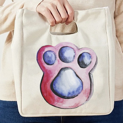 Modes zīmols Print Tote Izolācijas pusdienu soma Mājīga ceļojumu pārnēsājama liela ietilpība termiskā pusdienu soma Rokassomas Ikdienas audekla somas