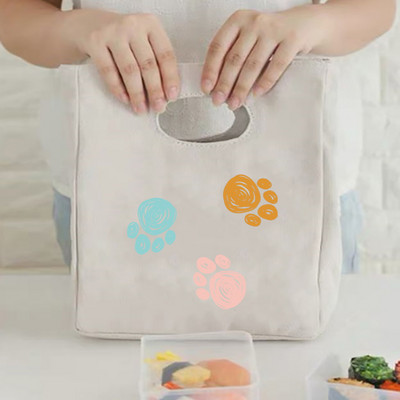 Modes zīmols Print Tote Izolācijas pusdienu soma Mājīga ceļojumu pārnēsājama liela ietilpība termiskā pusdienu soma Rokassomas Ikdienas audekla somas