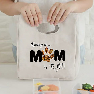 Modes zīmols Print Tote Izolācijas pusdienu soma Mājīga ceļojumu pārnēsājama liela ietilpība termiskā pusdienu soma Rokassomas Ikdienas audekla somas