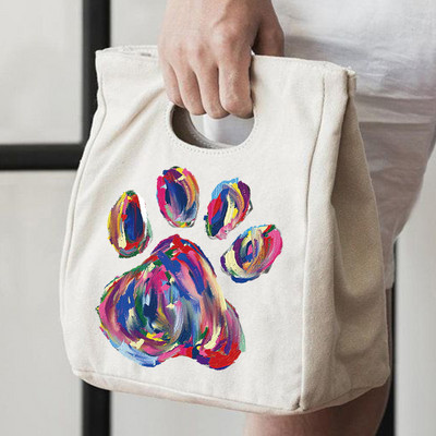 Modes zīmols Print Tote Izolācijas pusdienu soma Mājīga ceļojumu pārnēsājama liela ietilpība termiskā pusdienu soma Rokassomas Ikdienas audekla somas