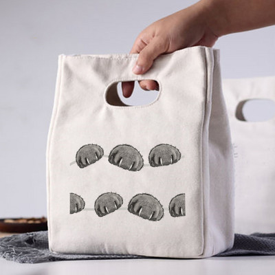 Modes zīmols Print Tote Izolācijas pusdienu soma Mājīga ceļojumu pārnēsājama liela ietilpība termiskā pusdienu soma Rokassomas Ikdienas audekla somas