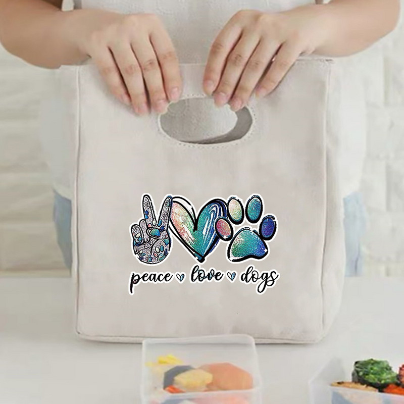 Modes zīmols Print Tote Izolācijas pusdienu soma Mājīga ceļojumu pārnēsājama liela ietilpība termiskā pusdienu soma Rokassomas Ikdienas audekla somas