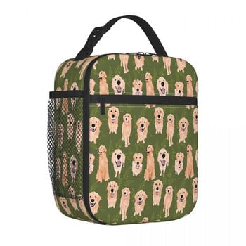 Golden Retrievers And Ferns On Moss Thermal Insolated Lunch Tote Bag Man Resuable Lunch Container Αποθήκευση Κουτί τροφίμων Σχολείο