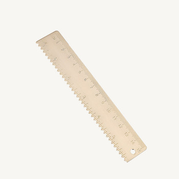 Месингова права линийка Подаръчен комплект за деца в училище Инструменти за измерване 12 см 15 см 18 см 20 см Метална медна линийка Kawaii Канцеларски аксесоари