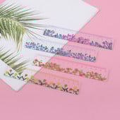 Cvjetno ravnalo Kawaii korejski pribor za pisanje prozirni 15 cm Regla školski pribor Alat za crtanje Papeleria pribor Školska pravila