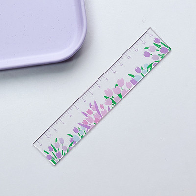 Cvjetno ravnalo Kawaii korejski pribor za pisanje prozirni 15 cm Regla školski pribor Alat za crtanje Papeleria pribor Školska pravila