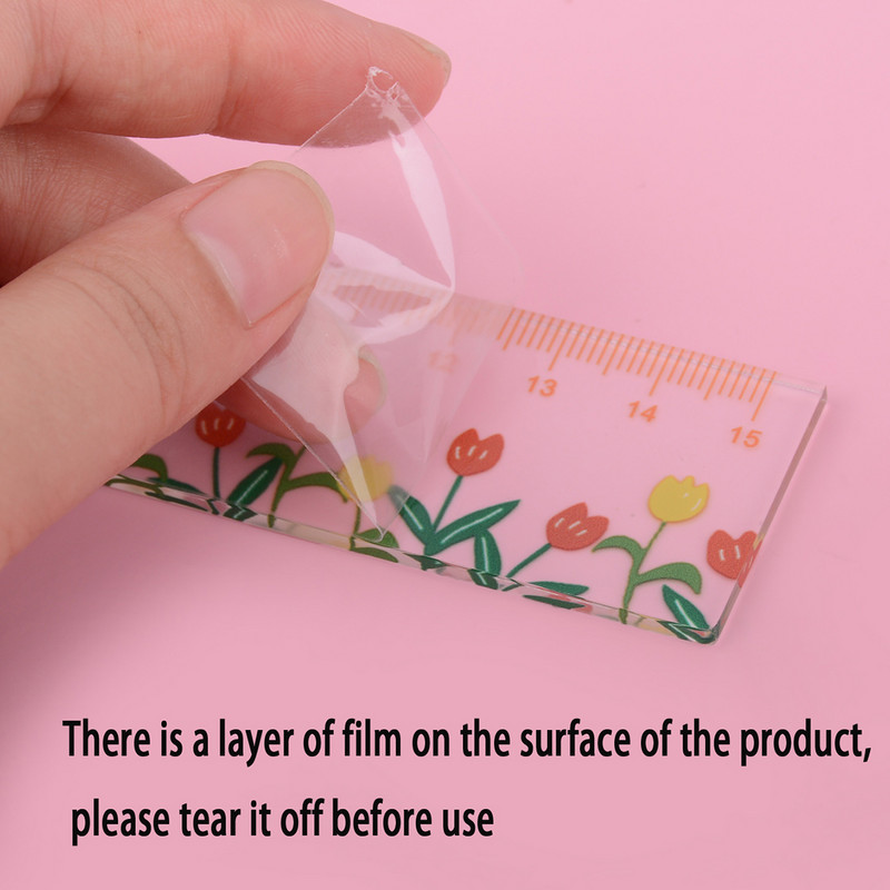 Cvjetno ravnalo Kawaii korejski pribor za pisanje prozirni 15 cm Regla školski pribor Alat za crtanje Papeleria pribor Školska pravila