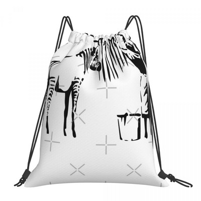Genți cu șnur Banksy Zebra Rucsacuri Geanta de voiaj Pentru Bărbați Rucsac Femei Rucsac cu șnur