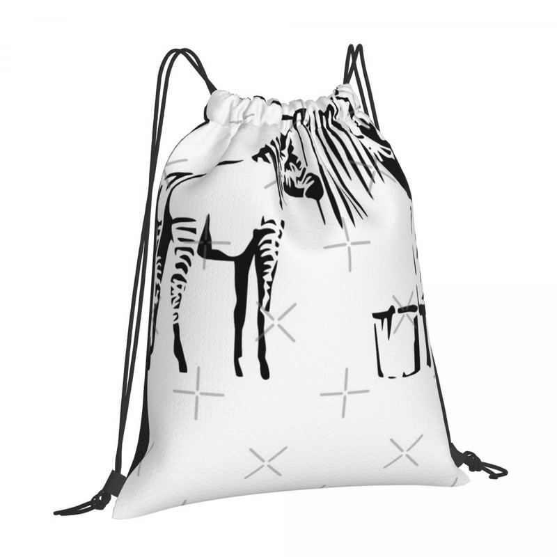 Genți cu șnur Banksy Zebra Rucsacuri Geanta de voiaj Pentru Bărbați Rucsac Femei Rucsac cu șnur