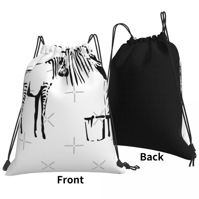 Genți cu șnur Banksy Zebra Rucsacuri Geanta de voiaj Pentru Bărbați Rucsac Femei Rucsac cu șnur