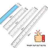 Läbipaistev joonlaud 15/20/30 cm Kaasaskantavad lihtsas stiilis joonlauad Matemaatika joonistustööriist Koolis Kasulikud Kawaii kirjatarbed kontoritarbed