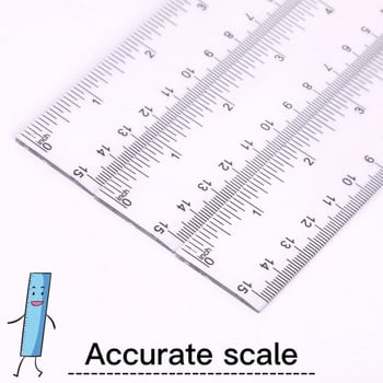 Прозрачна линийка 15/20/30 см Преносими линийки в прост стил Математически инструмент за рисуване Училищни полезни Kawaii канцеларски материали Офис консумативи