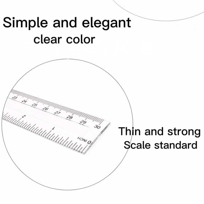 Läbipaistev joonlaud 15/20/30 cm Kaasaskantavad lihtsas stiilis joonlauad Matemaatika joonistustööriist Koolis Kasulikud Kawaii kirjatarbed kontoritarbed
