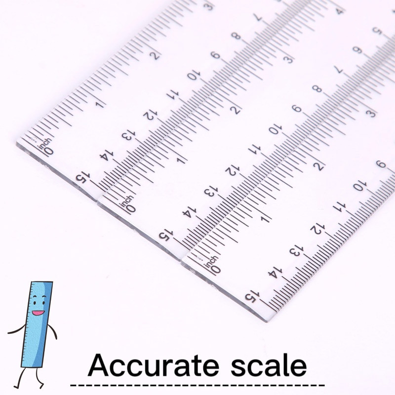 Läbipaistev joonlaud 15/20/30 cm Kaasaskantavad lihtsas stiilis joonlauad Matemaatika joonistustööriist Koolis Kasulikud Kawaii kirjatarbed kontoritarbed