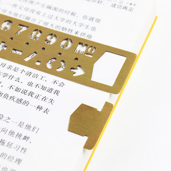 1PC Creative Vintage Hollow Metal Ruler Kawaii Letter Number Χάρακες σελιδοδεικτών Πρότυπο χάρακα για παιδιά Σχολικά και γραφειακά είδη δώρων