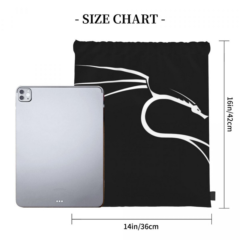 Kali Linux Logo Balts Savelkams Somas Mugursomas Somas Sporta Soma Mugursoma Vīriešu Skolas Mugursoma