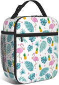 Flamingo Lunch Box Kids Girls Insuled Cooler Thermal Cute Lunch Bag Tote for School
