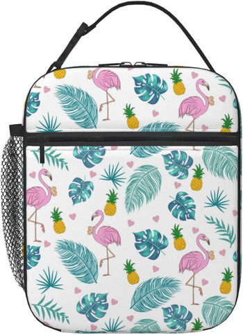 Flamingo Lunch Box Kids Girls Insuled Cooler Thermal Cute Lunch Bag Tote for School