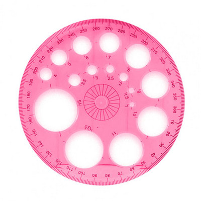 Puikus piešimo apvalus šablonas geometrijos matavimo liniuotė Plastikinė raštinės liniuotė Tvirtas statybinis mokyklinis reikmenys