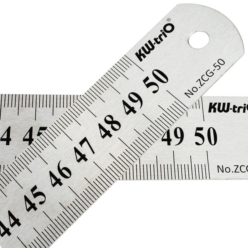 1PC Metalno ravnalo za šivanje 15 20 30 50cm Školsko ravno ravnalo od nehrđajućeg čelika Dvostrana ravnala za crtanje Uredski školski pribor