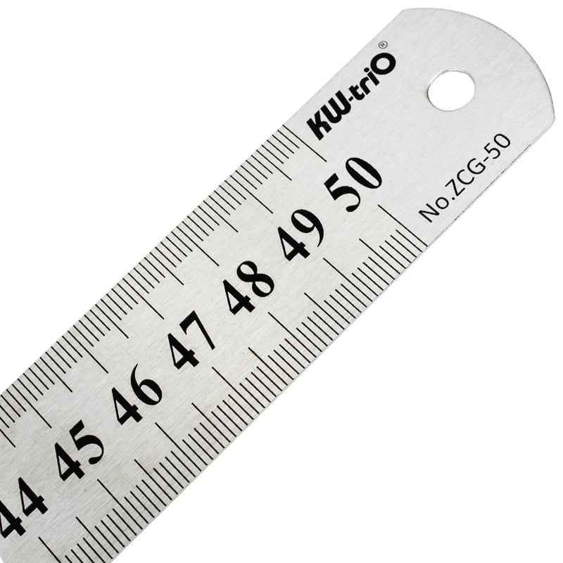 1PC Metalno ravnalo za šivanje 15 20 30 50cm Školsko ravno ravnalo od nehrđajućeg čelika Dvostrana ravnala za crtanje Uredski školski pribor