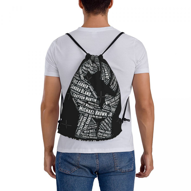 A fekete életek számítanak, mondják ki a nevüket Zsinórral Táskák Hátizsákok Hátizsákok Utazótáskák Gyermektáska Gyerektáska Szövettáska