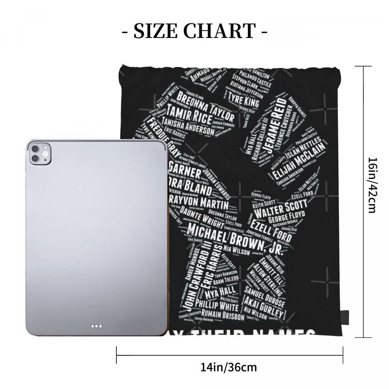 A fekete életek számítanak, mondják ki a nevüket Zsinórral Táskák Hátizsákok Hátizsákok Utazótáskák Gyermektáska Gyerektáska Szövettáska