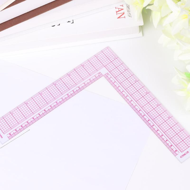 Ruhavágás Műanyag foltvarró vonalzó varráshoz Kiegészítők Patchwork Eszközök Szabott kézműves méretarány rajz kellékek L forma