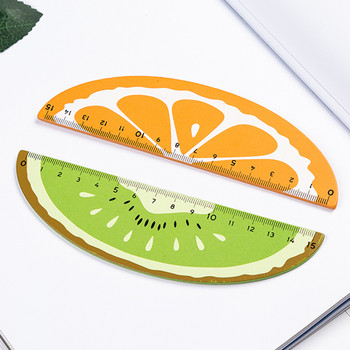 1Pcs Kawaii Дървена линийка с плодове Сладък 15 см Измерване на прави линийки Инструмент за рисуване Рекламни канцеларски материали Подарък Ученически пособия