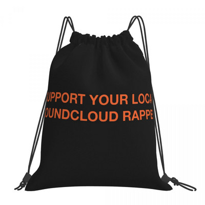 Támogassa a helyi Soundcloud Rappert zsinóros táskák hátizsákok táska táska férfiaknak textil hátizsák női hátizsák