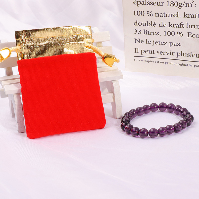 12 kom. Visokokvalitetna flis pozlaćena crvena torbica s uzicom Vrećica za pakiranje Držač nakita Vrećica za božićni/vjenčani dar