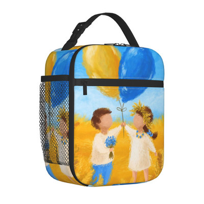 Ukraina lipuga isoleeritud lõunakotid naiste kaasaskantav lõunasöögikonteiner kooli multifunktsionaalse toidukasti jaoks