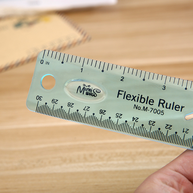 Nemokamas pristatymas studentų lanksti liniuotė, colių ir metrinė, 30 cm / 12 colių, 15 cm / 6 colių, skaidrios spalvos