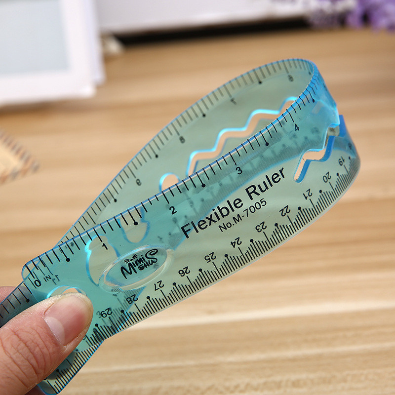 Nemokamas pristatymas studentų lanksti liniuotė, colių ir metrinė, 30 cm / 12 colių, 15 cm / 6 colių, skaidrios spalvos