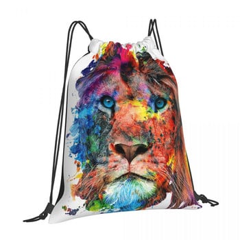 Lion 3 Drawstring τσάντες Τσάντες πλάτης Σακίδια πλάτης Custom Bag Τσάντα πλάτης Γυναικεία τσάντα παπουτσιών για παιδιά